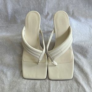 NWOT ASOS Design Cream High Heel Slides